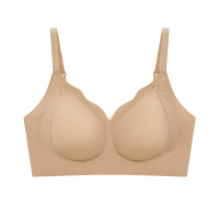 粉底液隐形内衣女小胸提拉聚拢薄款字母果冻胶软支撑痕裸感文胸