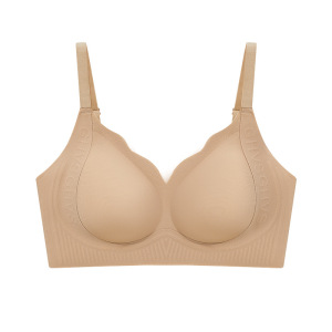 粉底液隐形内衣女小胸提拉聚拢薄款字母果冻胶软支撑痕裸感文胸