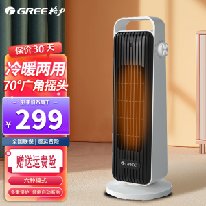 格力(GREE) 取暖器 暖风机 NFTA-X6020 电暖器/电暖气家用/热风机速热广角摇头机械节能电暖风机2000W