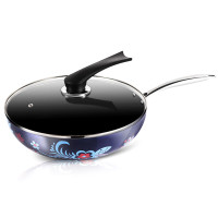 MAXIM'S DE PARIS马克西姆神秘花园Secret Garden 32cm珐琅不粘快炒锅ART29