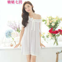 锦铭七玥睡裙女夏季新品日系短袖睡衣唯美宫廷可爱网纱公主韩版