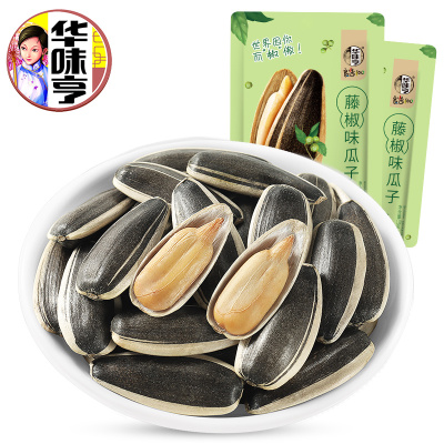 华味亨瓜子藤椒味葵花籽118g*5袋坚果炒货休闲零食特产小包装