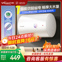 万和[小白云T5]60升2200W一级能效节能速热大水量小尺寸租房优选专利防电墙保护电热水器E60-T5-22