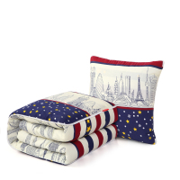 安琪尔全棉多功能抱枕被子靠垫被环球之星110*150条