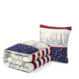 安琪尔全棉多功能抱枕被子靠垫被环球之星110*150条