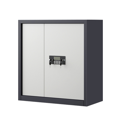 缑氏指纹电子保密柜钢制密码文件柜档案柜矮柜资料柜办公柜单节灰白:电子锁