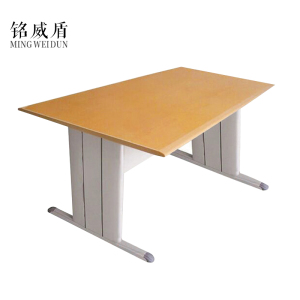 铭威盾图书室阅览桌工作桌2000*1000mm橘黄色台面(不含椅)[工厂现做 7天内发货]