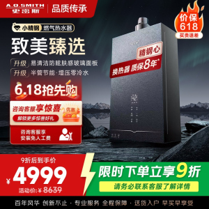 AO史密斯新品小体积16升零冷水燃气热水器[小精钢EJ5Wi]增压大水量恒温 节能