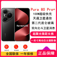[全新]华为 Pura 80 Pro+ 16GB+1TB 釉黑 一英寸高动态主摄 100W超级快充 昆仑玻璃 120Hz刷新率 华为P80 pro智能手机