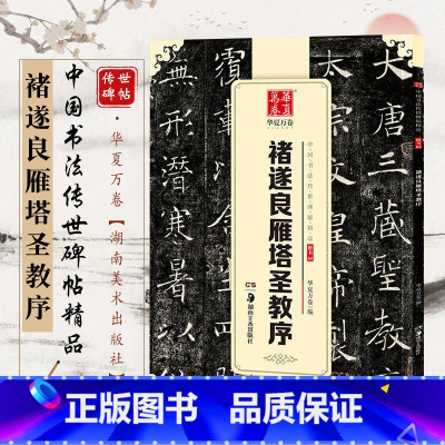 [正版] 中国书法传世碑帖精品 楷书褚遂良雁塔圣教序 毛笔书法成人初学者练字帖经典碑帖原帖