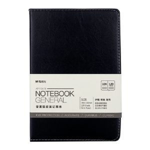 晨光 M&G 普惠型皮面记事本 APY1BK78 32K (黑棕拼接) 120页 本