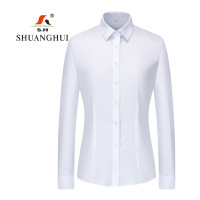 双惠女款长袖衬衫上衣SH152-VC,60棉成衣免烫155-175