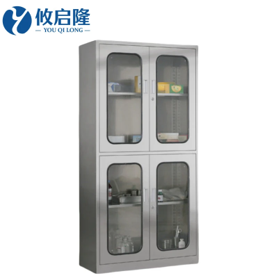 攸启隆通双节文件柜900*400*1800mm(304)台