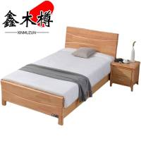 鑫木樽床+床垫+床头柜 1.2*2m套