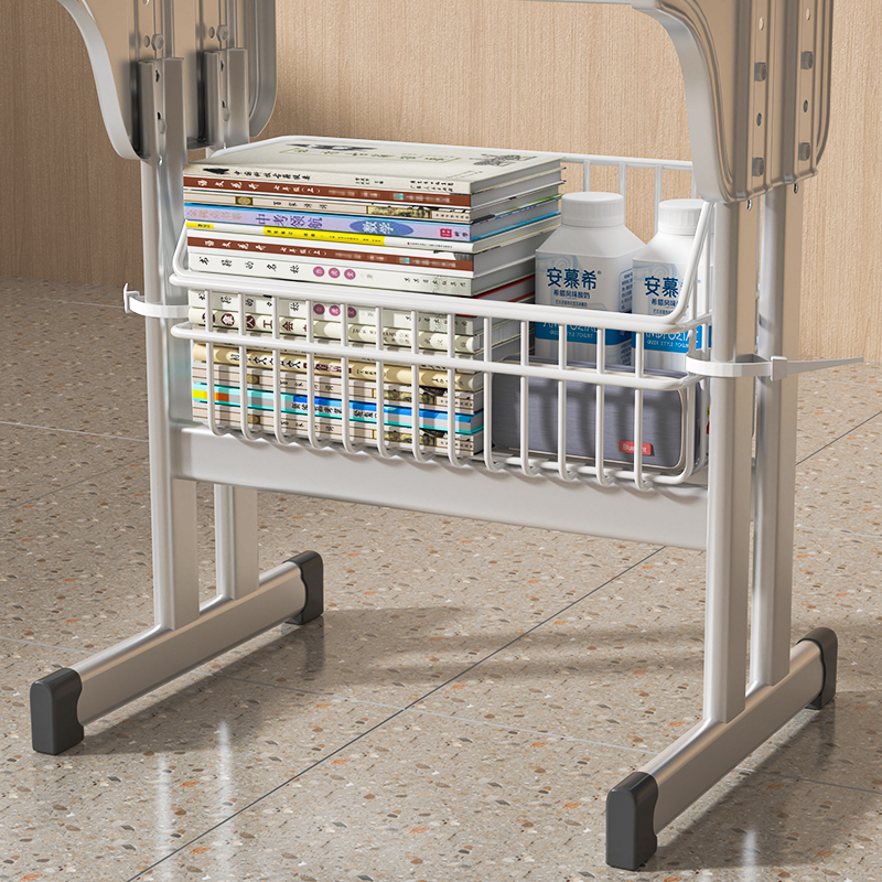 学生书桌收纳置物架课桌收纳神器桌下挂篮教室放书包书籍筐小书架