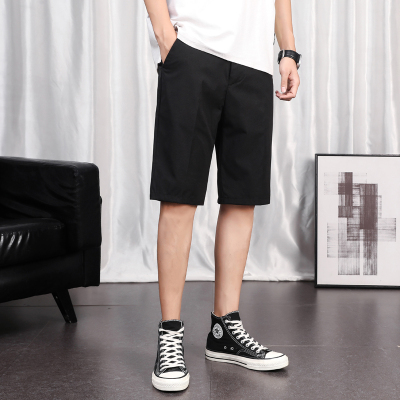 花花公子（PLAYBOY）西装短裤男宽松直筒5分裤子外穿韩版潮流西裤夏季百搭休闲五分裤