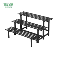 喜力健 铁艺阶梯花架 三层黑色-长120高45CM 个