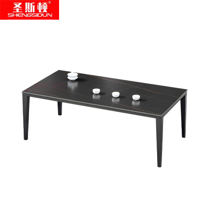 圣斯顿S-SR355现代简约岩板茶几1200*600*430mm黑色