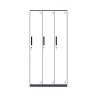 豫仲迈 钢制灰白套色宿舍储物柜三门更衣柜/台