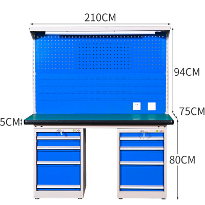 怡卓欧操作台2.1米双四抽+背网张