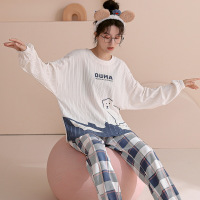 年新款睡衣女士秋冬季棉质长袖韩版可爱卡通学生套装家居服女