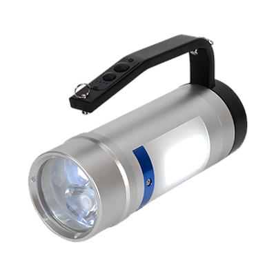 简鼎JD6311D 主灯2x12W侧灯2x6W DC22.2V IP68 5700K手提式探照灯(计价单位:个) 银色