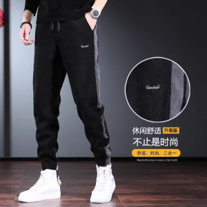 美式灯芯绒裤子男秋季新款宽松束脚修身休闲卫裤_955