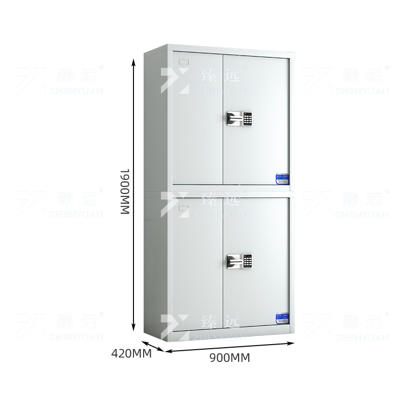 臻远 ZYJJ-80038 保密柜 分双节智能密码锁 灰白色 长900*宽420*高1900mm 单位:1台