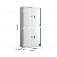 臻远 ZYJJ-80038 保密柜 分双节智能密码锁 灰白色 长900*宽420*高1900mm 单位:1台
