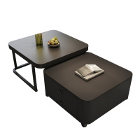 悦兴诚黑色茶几60*60*36cm套