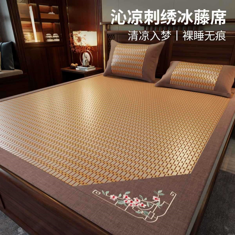 高端天然藤席凉席2026新款夏季冰丝软席床垫a类家用可水洗草席子_440