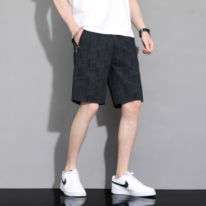 渔人船长夏季男士短裤轻薄透气迷彩印花纯棉休闲运动裤五分裤