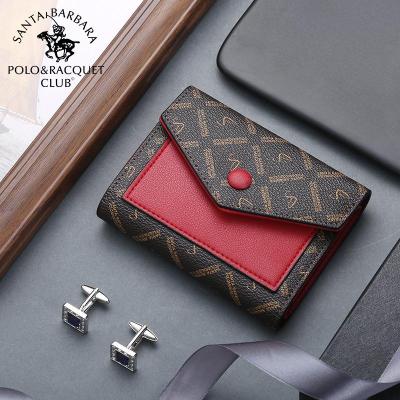 圣大保罗老花折叠钱包女钱包卡包一体时尚多功能2020新款新款正品学生礼物新年礼物