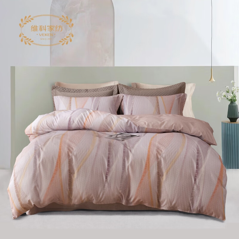 维科-月光芙蕖全棉磨毛四件套(被套220*240cm)