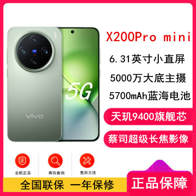 vivo X200 Pro mini 钛青 16GB+512GB 天玑9400芯 5G 蔡司超级长焦90W快充 5700毫安大电池 手机