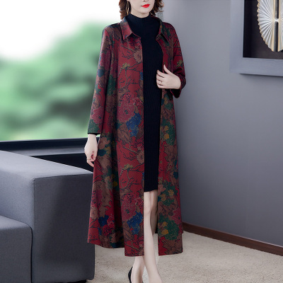 FISHBASKET妈妈洋气风衣中长款2020新款中老年女装今年流行高端大气外套风衣女