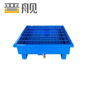 晋舰防渗漏金属托盘化学品油桶危废液体二次容器防泄漏小号带腿带铁网