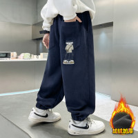 男童秋冬款卫裤加绒加厚新款儿童运动束脚裤子一体绒大童冬装_127