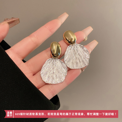 925银针耳环小众设计感高级轻奢耳饰女2023新款复古时尚气质耳钉送女朋友老婆情人节七夕生日礼物