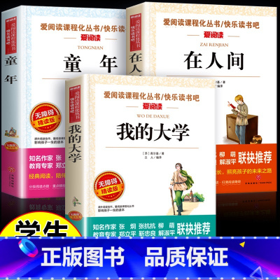 高尔基三部曲 [正版]童年高尔基三部曲 在人间和我的大学原著全套 初中生小学生课外阅读书籍 六年级读世界名著经典读物