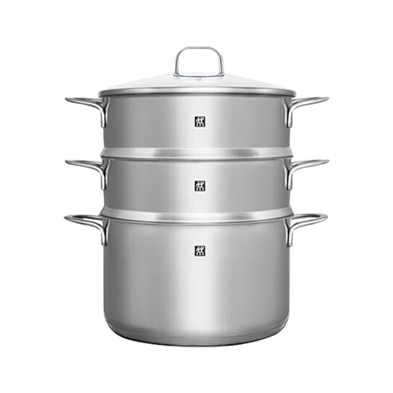 双立人汤锅蒸笼3件套24cm蒸煮同步大容量多用途PZ-2054