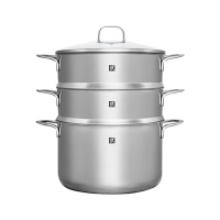双立人汤锅蒸笼3件套24cm蒸煮同步大容量多用途PZ-2054