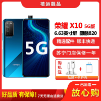 [二手9成新]荣耀X10 竞速蓝 8GB+128GB 全网通安卓手机 6.63英寸屏麒麟820双卡拍照娱乐备用5G手机