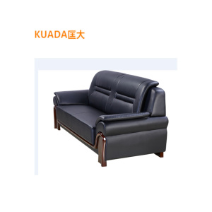 匡大 办公沙发组合商务接待牛皮沙发组合三人位KDSF0807
