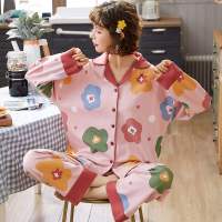 南极人春秋纯棉睡衣女夏季薄款长袖棉绸2025年新款长袖套装家居服