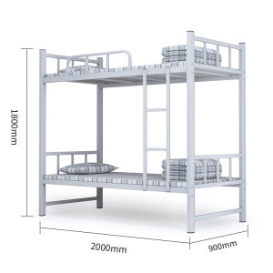 沃灏上下铺铁架床员工宿舍双层铁床学生寝室公寓高低床双人床