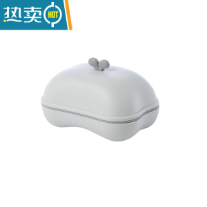 敬平家用北欧风花朵小清新卡通肥皂盒洗漱台双层带盖沥水皂盒香皂盒 白色(新品,中间夹层是黑色的)