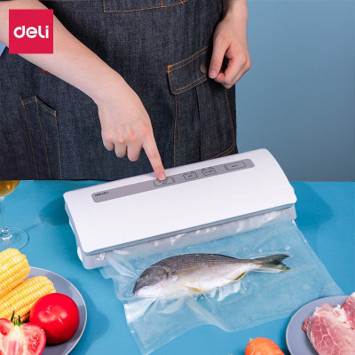 得力(deli)14889真空机真空包装机食品真空包装袋全自动抽真空封口机塑封机保鲜家用商用