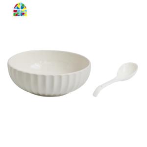 陶瓷大碗汤碗大号水煮牛肉大碗家用陶瓷碗麻辣香锅超大碗大盆 FENGHOU 纯白南瓜碗10寸(送大勺)