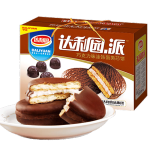 达利园巧克力派1000g整箱早餐食品小面包夹心蛋糕点心零食